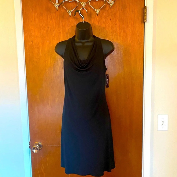 🆕 B Wear Too Black Racer Back Dress with Sequin Back - Picture 1 of 13